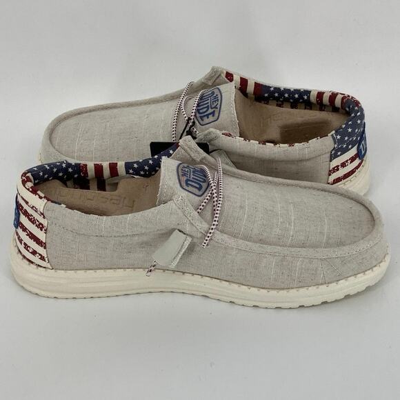 Hey Dude Women's Shoes Wally Patriotic Off White